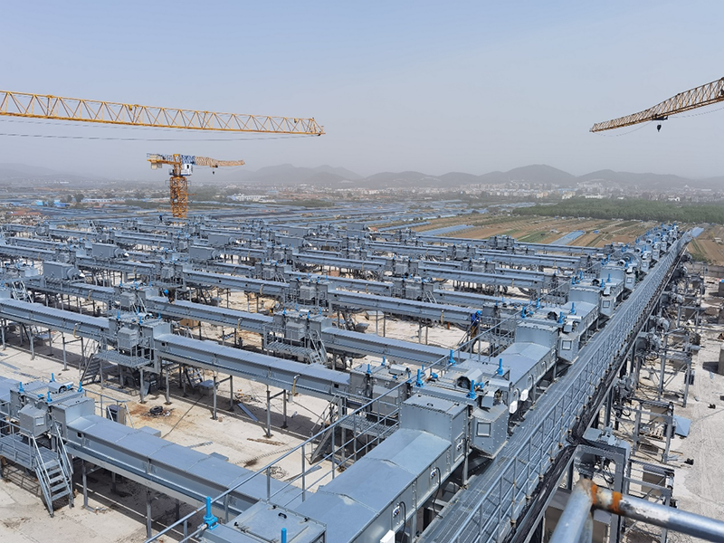 Recens new innovative air cushion belt conveyor launched in Dalian port